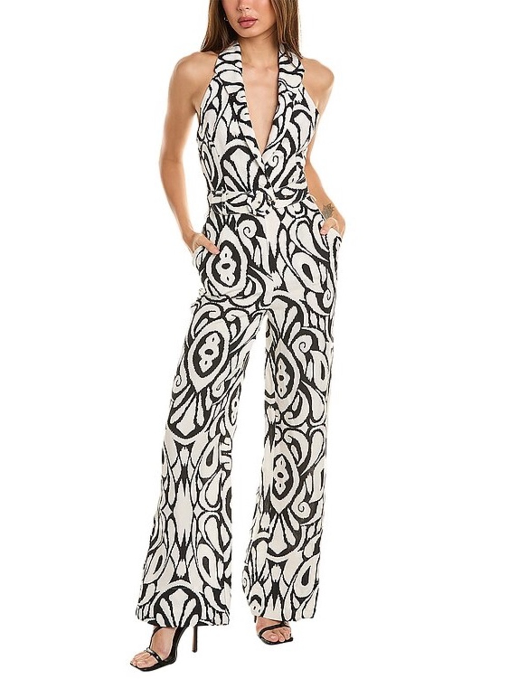 Nicholas Stephania Linen-Blend Jumpsuit Size 6